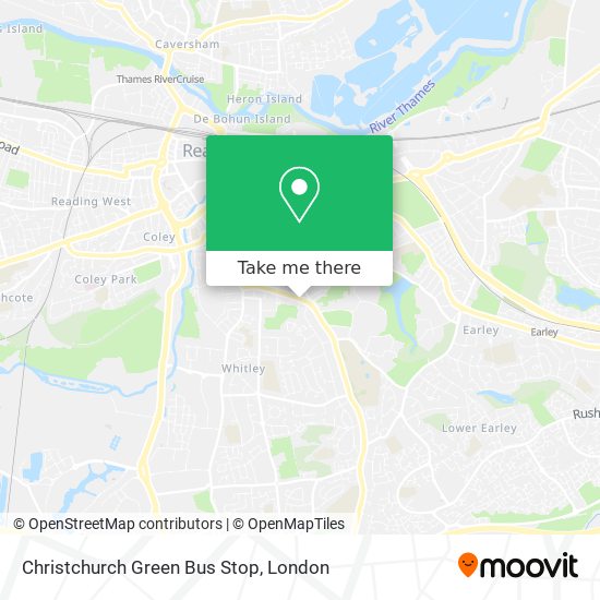 Christchurch Green Bus Stop map