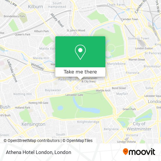 Athena Hotel London map