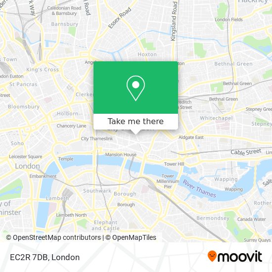 EC2R 7DB map