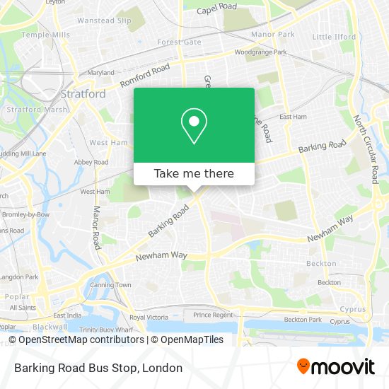 Barking Road Bus Stop map