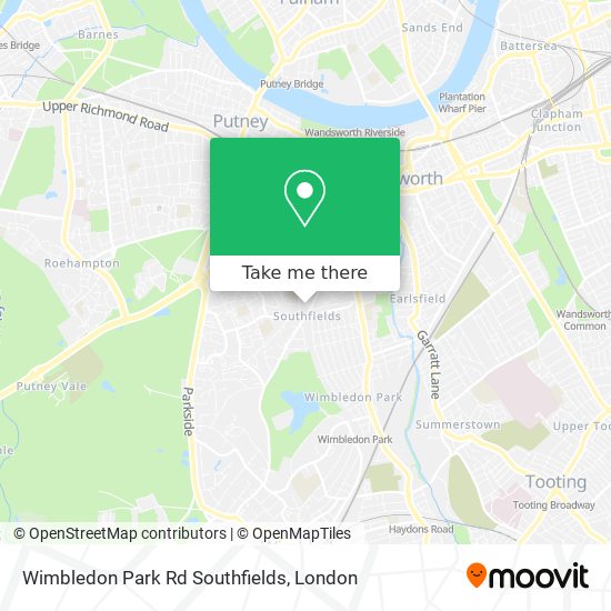 Wimbledon Park Rd Southfields map