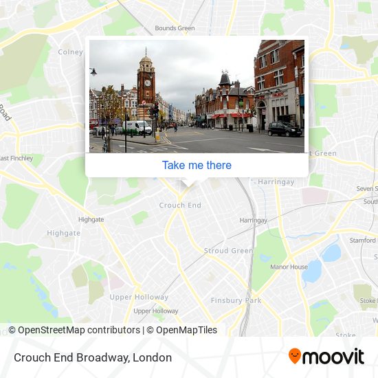Crouch End Broadway map