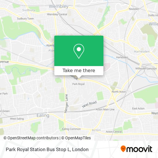 Park Royal Station Bus Stop L map