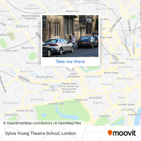 Sylvia Young Theatre School map