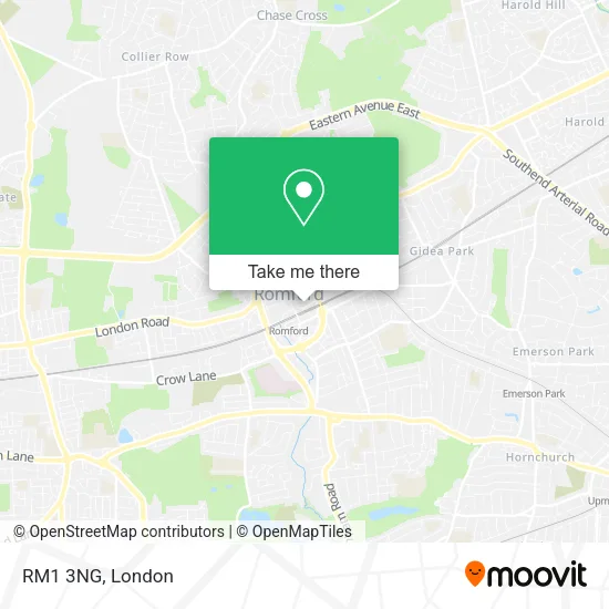 RM1 3NG map
