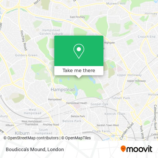 Boudicca's Mound map