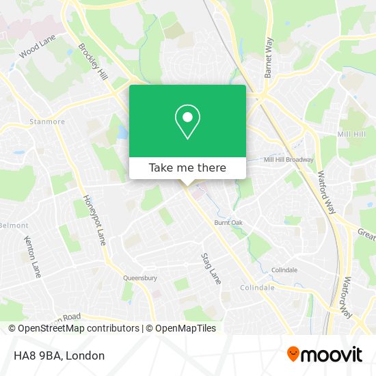HA8 9BA map