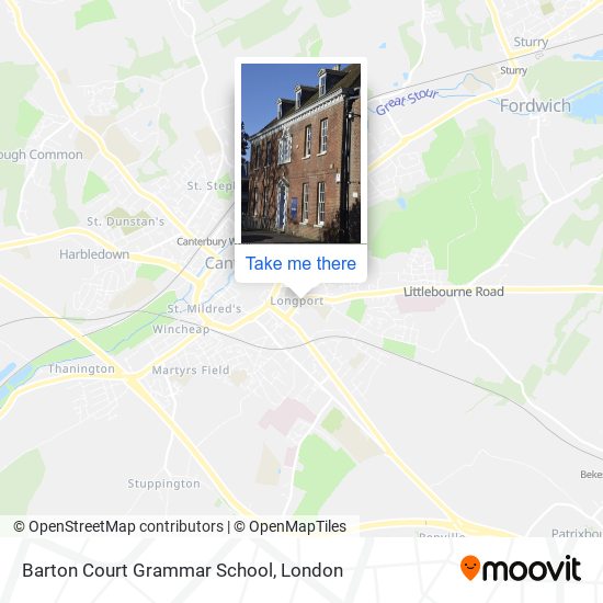 Barton Court Grammar School map