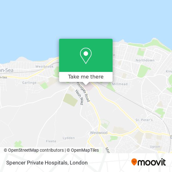 Spencer Private Hospitals map