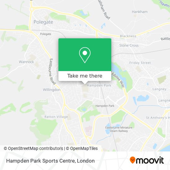 Hampden Park Sports Centre map