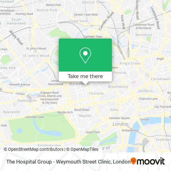 The Hospital Group - Weymouth Street Clinic map