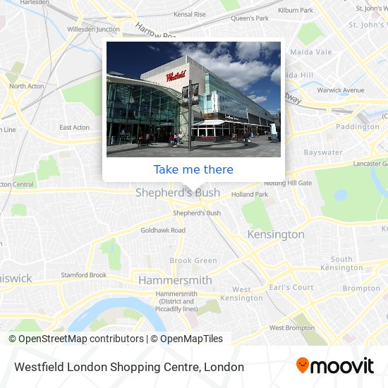 How to get to Westfield London Shopping Centre in Shepherd'S Bush