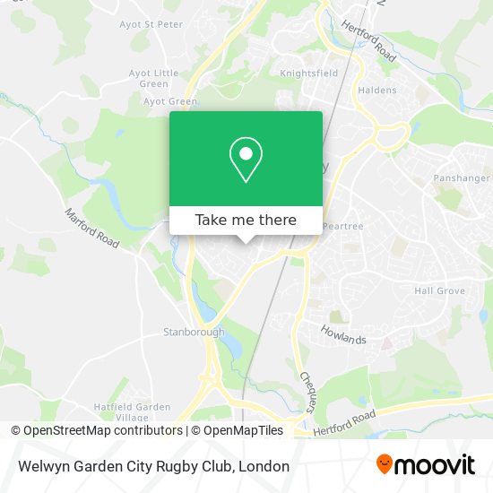 Welwyn Garden City Rugby Club map