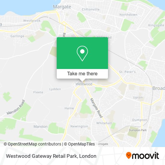 Westwood Gateway Retail Park map