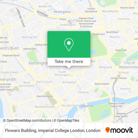 Flowers Building, Imperial College London map