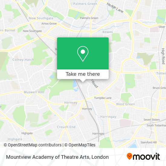 Mountview Academy of Theatre Arts map