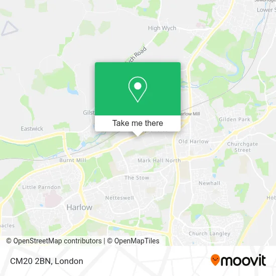 Cm20 2sd How to Get to CM20 2BN in Harlow by Bus or Train?