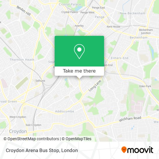 Croydon Arena Bus Stop map