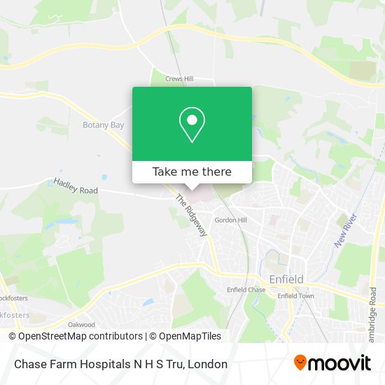Chase Farm Hospitals N H S Tru map
