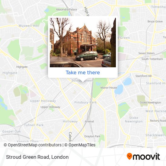 Stroud Green Road map