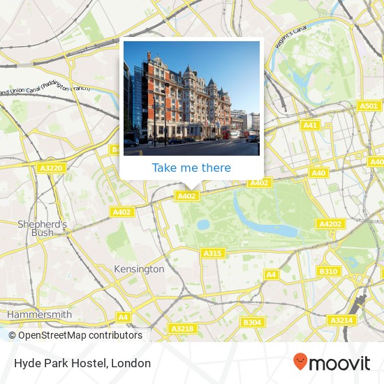 Hyde Park Hostel map