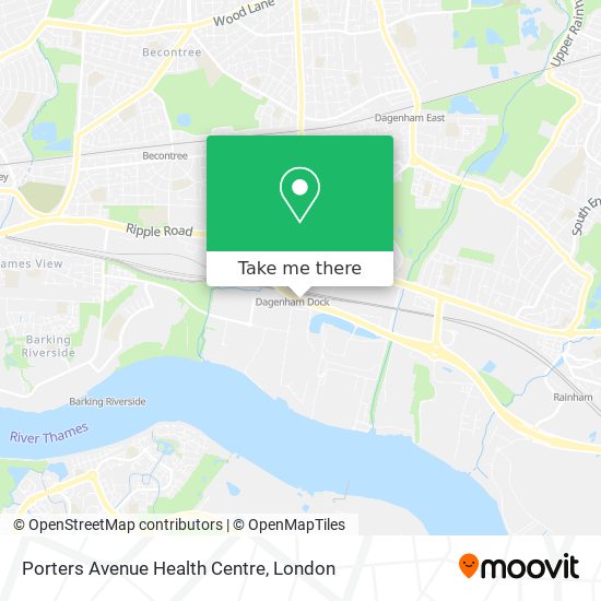 Porters Avenue Health Centre map