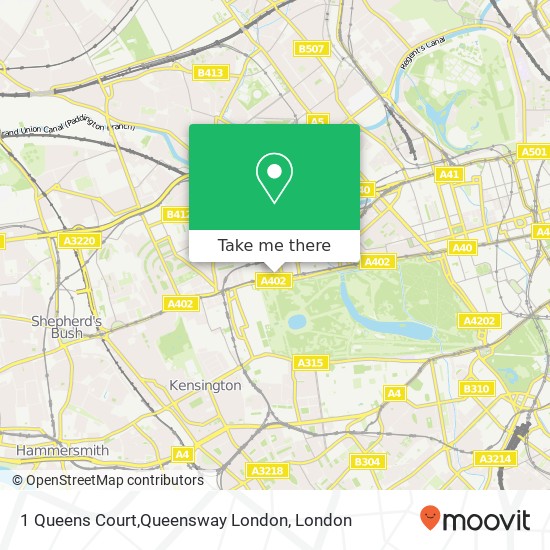 1 Queens Court,Queensway London map