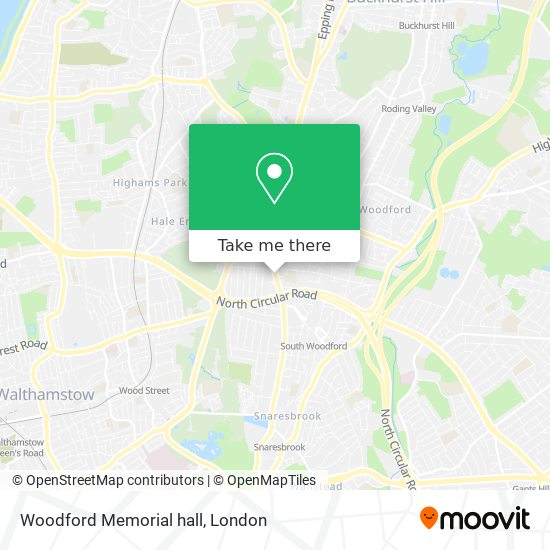 Woodford Memorial hall map
