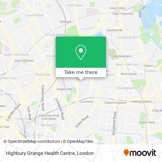 Highbury Grange Health Centre map