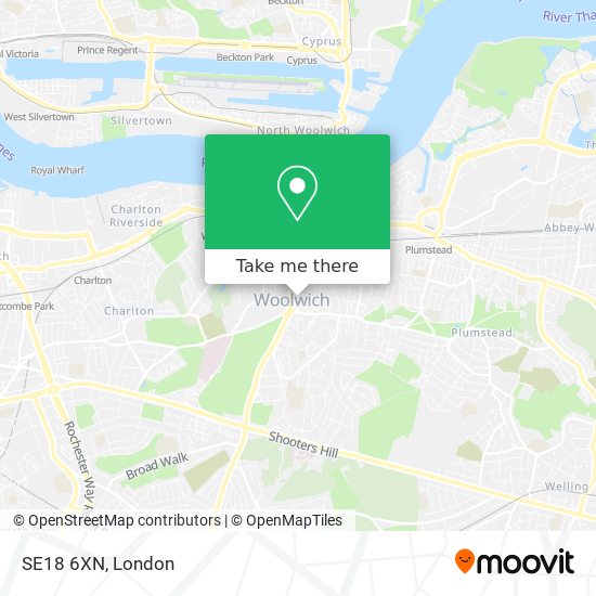 SE18 6XN map