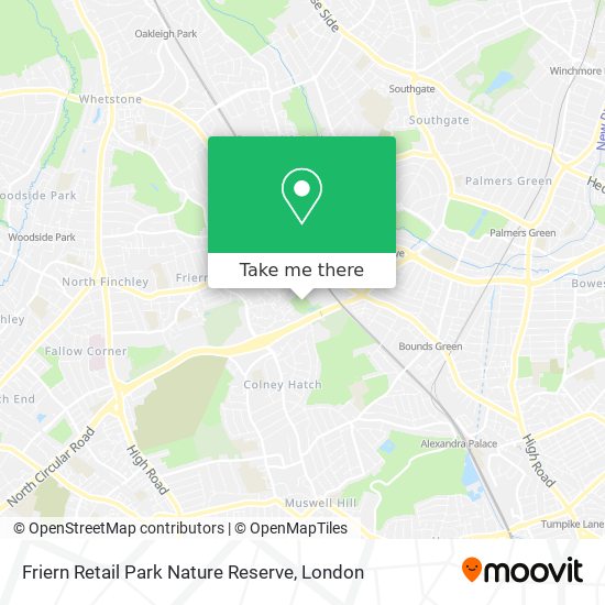 Friern Retail Park Nature Reserve map