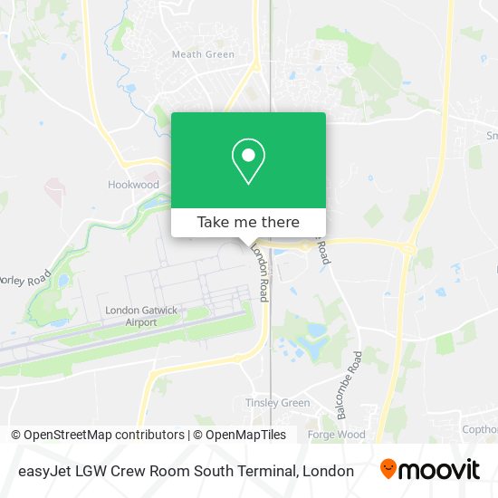 easyJet LGW Crew Room South Terminal map