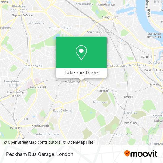 Peckham Bus Garage map