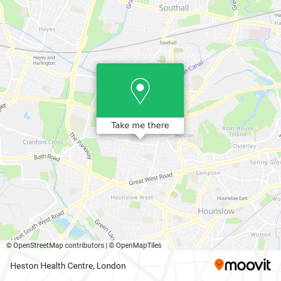Heston Health Centre map