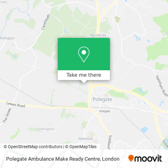 Polegate Ambulance Make Ready Centre map