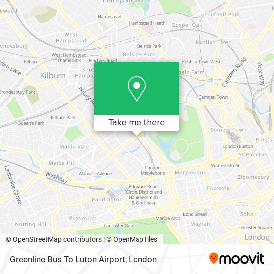 Greenline Bus To Luton Airport map