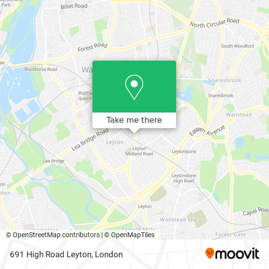 691 High Road Leyton map