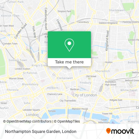 Northampton Square Garden map