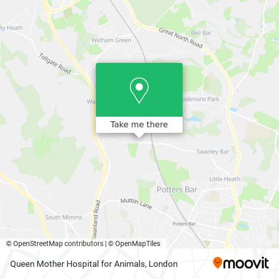 Queen Mother Hospital for Animals map