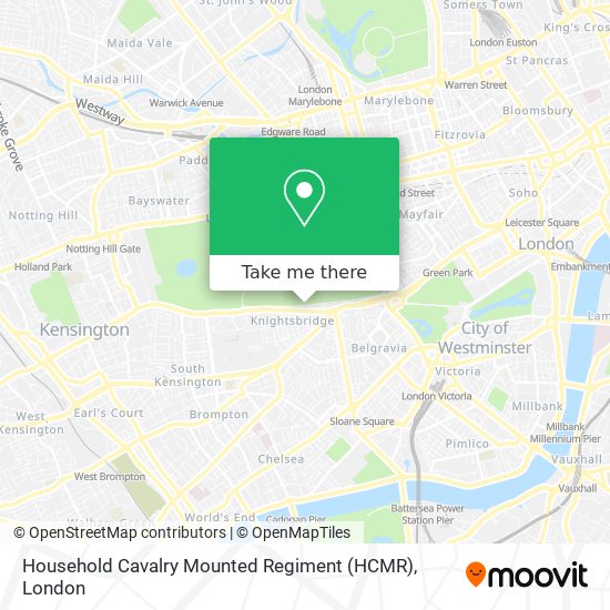 Household Cavalry Mounted Regiment (HCMR) map