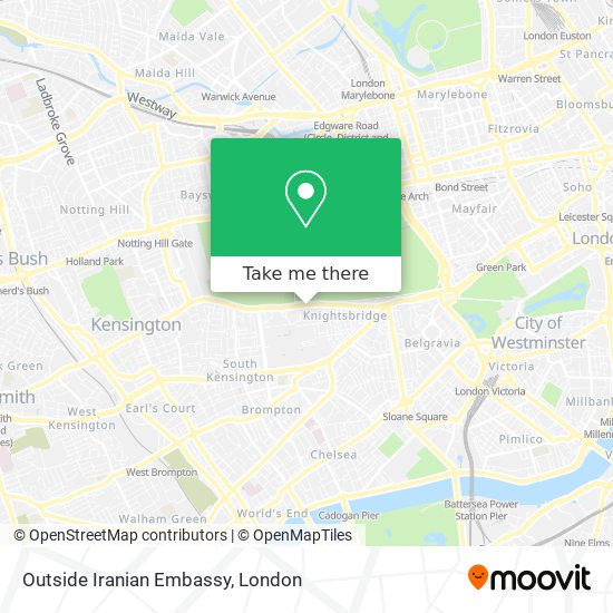 Outside Iranian Embassy map