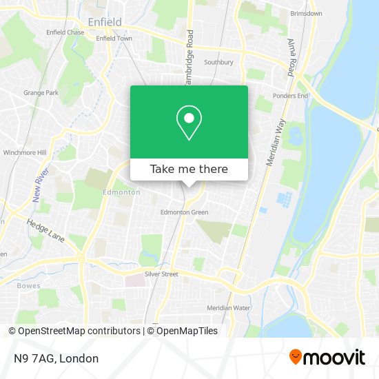N9 7AG map