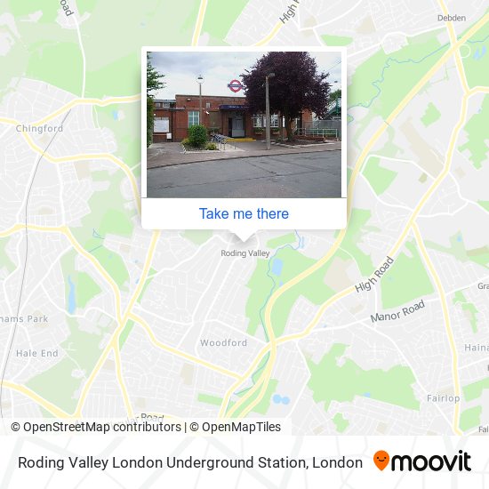 Roding Valley London Underground Station map