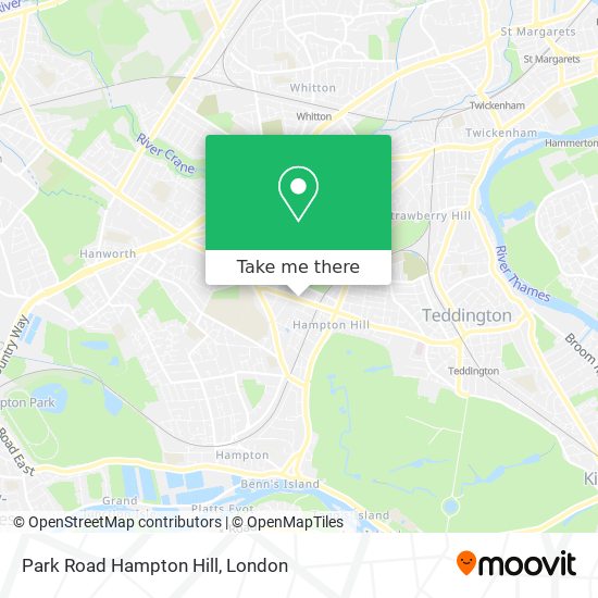 Park Road Hampton Hill map