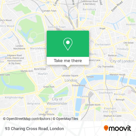 93 Charing Cross Road map