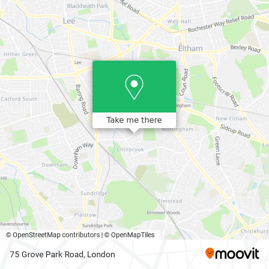 75 Grove Park Road map