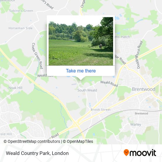 Weald Country Park map