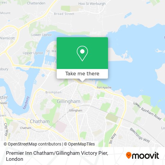 Premier Inn Chatham / Gillingham Victory Pier map