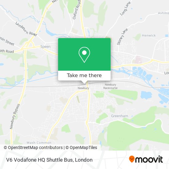 V6 Vodafone HQ Shuttle Bus map