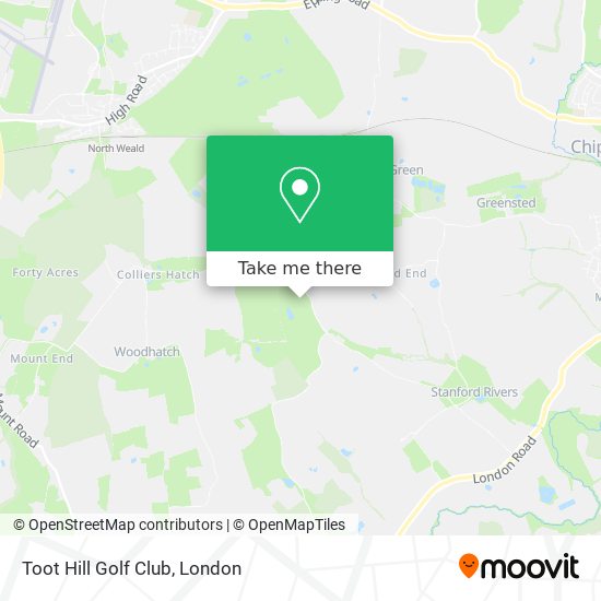 Toot Hill Golf Club map